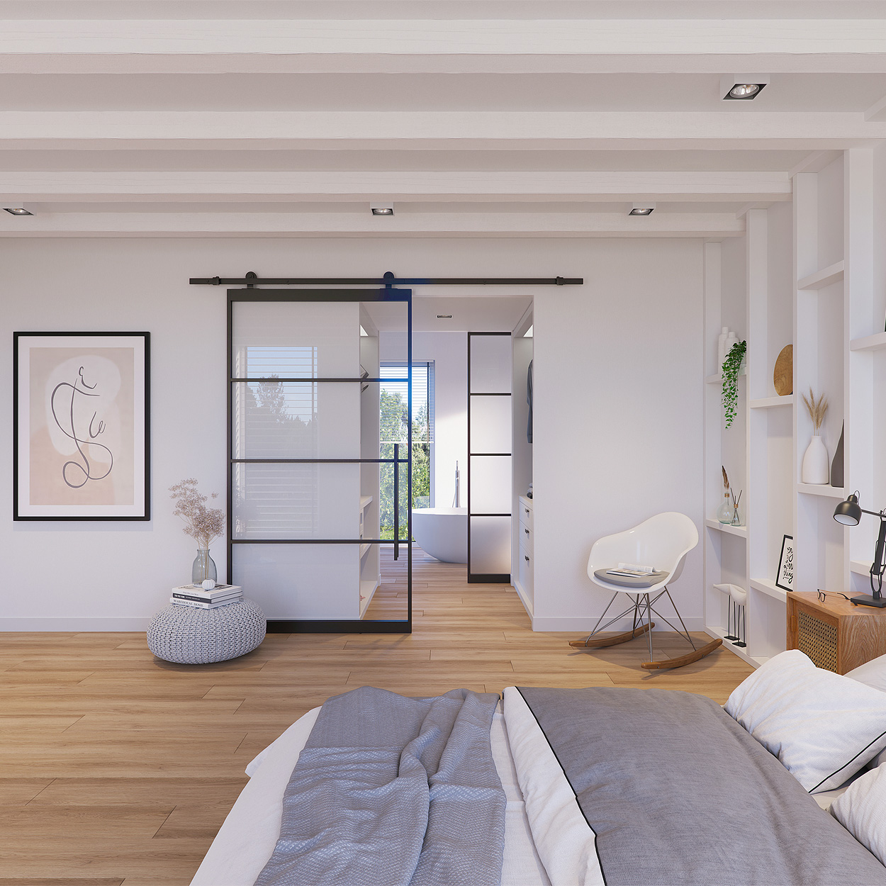 Skantrae SlimSeries Alu - Metalen Schuifdeur Zwart